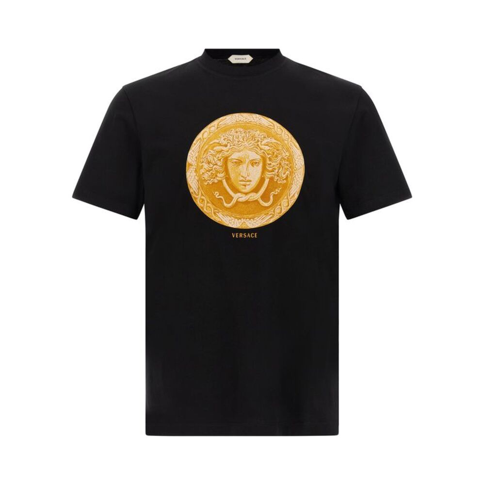 Versace Black Cotton Men's T-Shirt
